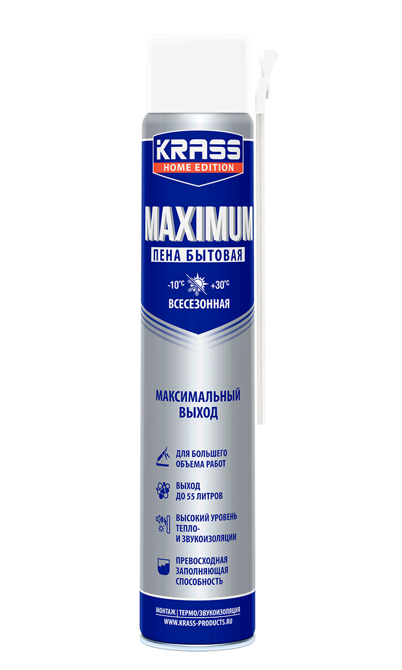 Пена монтажная Krass Home Edition Maximum всесезонная