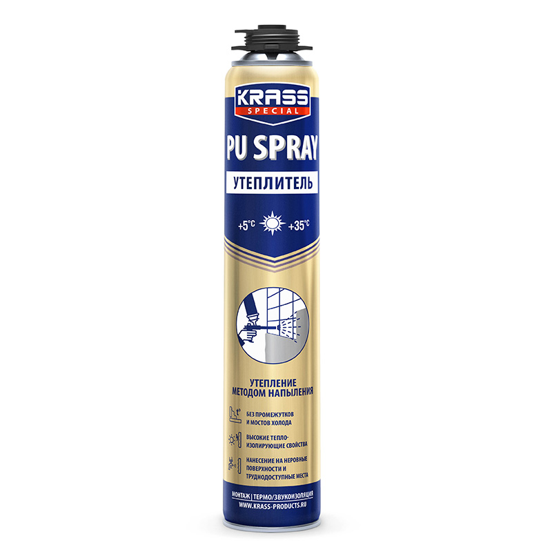 Новинка! Утеплитель напыляемый Krass Special PU Spray