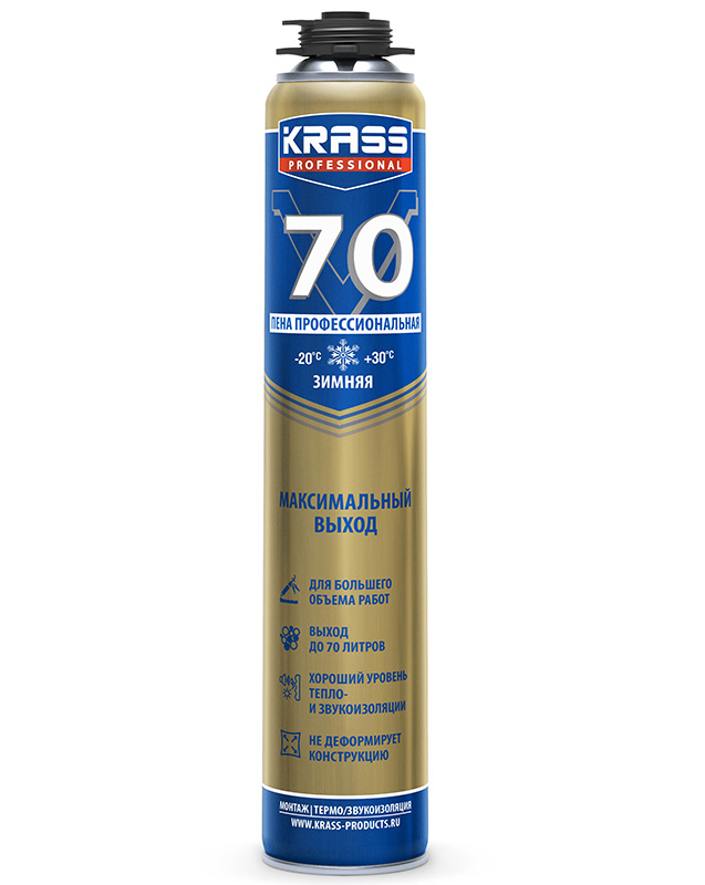 Пена монтажная KRASS Professional V70 зимняя